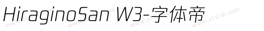 HiraginoSan W3字体转换